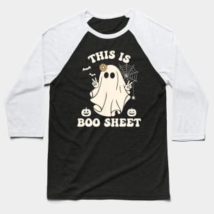 Funny Halloween Boo Ghost Costume This is Some Boo Sheet 2023 Baseball T-Shirt